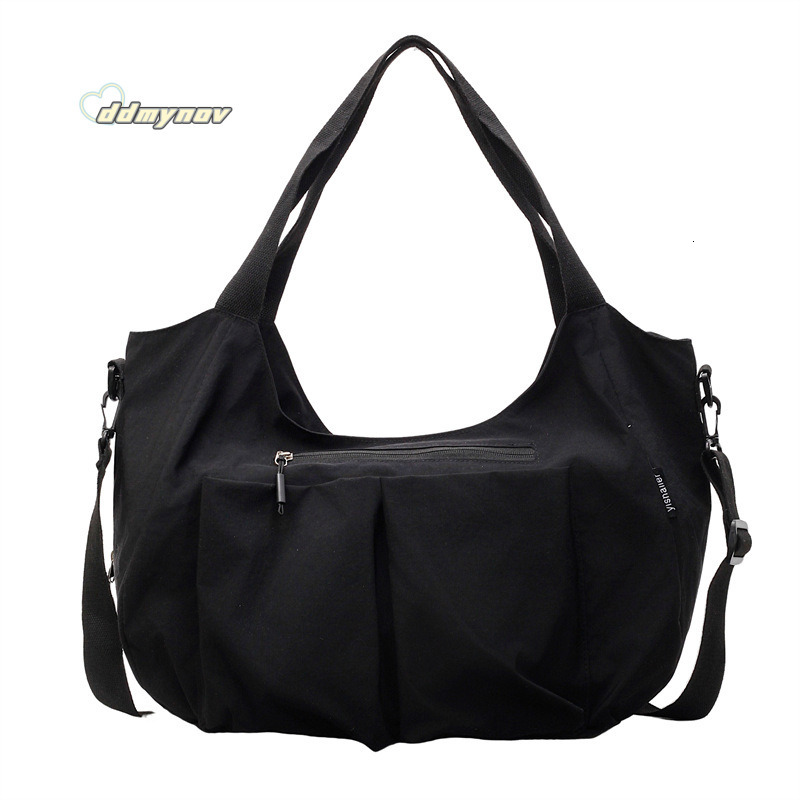 Hot Selling Canvas Women's 2025 New Simple Fashion Large Capacity Shoulder Tote Dumpling Bag ddmynov