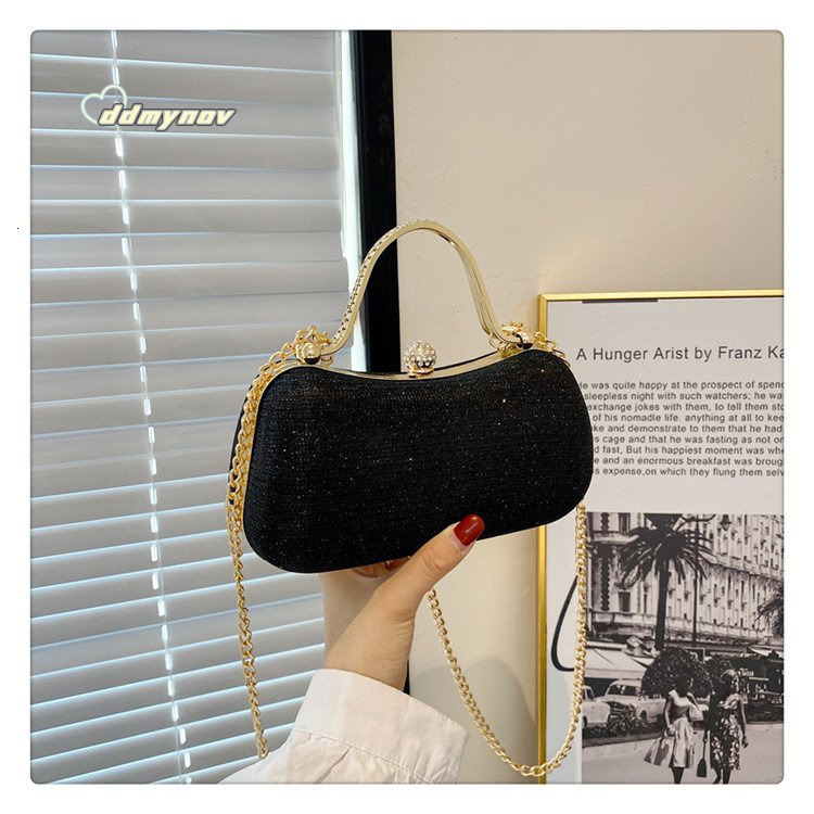 New Women's Handbag 2024 Textured Tote Box Evening Niche Chain Shoulder Crossbody Bag ddmynov