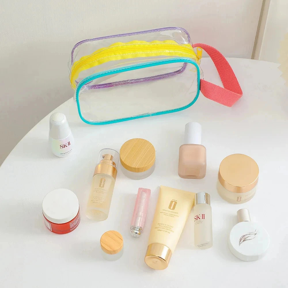 Women Swimming Bag Waterproof Handbags Transparent PVC Plastic Pool Beach Makeup Organizer Toiletry Storage Bag 250614