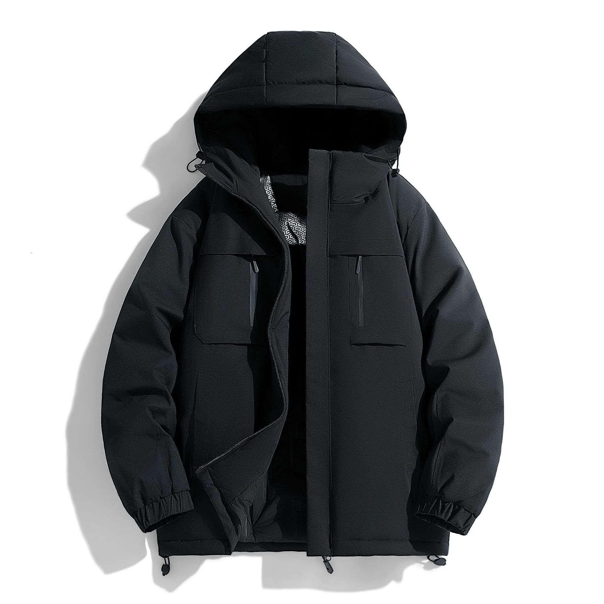 Ddmyoutdoor Winter Unisex Thick Warm Cotton With Graphene Lining Temperature Locking Hood Loose And Versatile Casual Jacket Jackets
