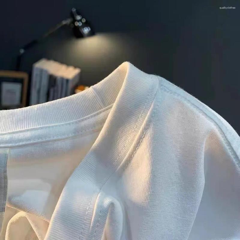 Men's T Shirts Yelir World Loose Fit Pure Cotton Short Sleeve T-Shirt Casual Breathable Base Layer Top Summer Fashion Brand Tee