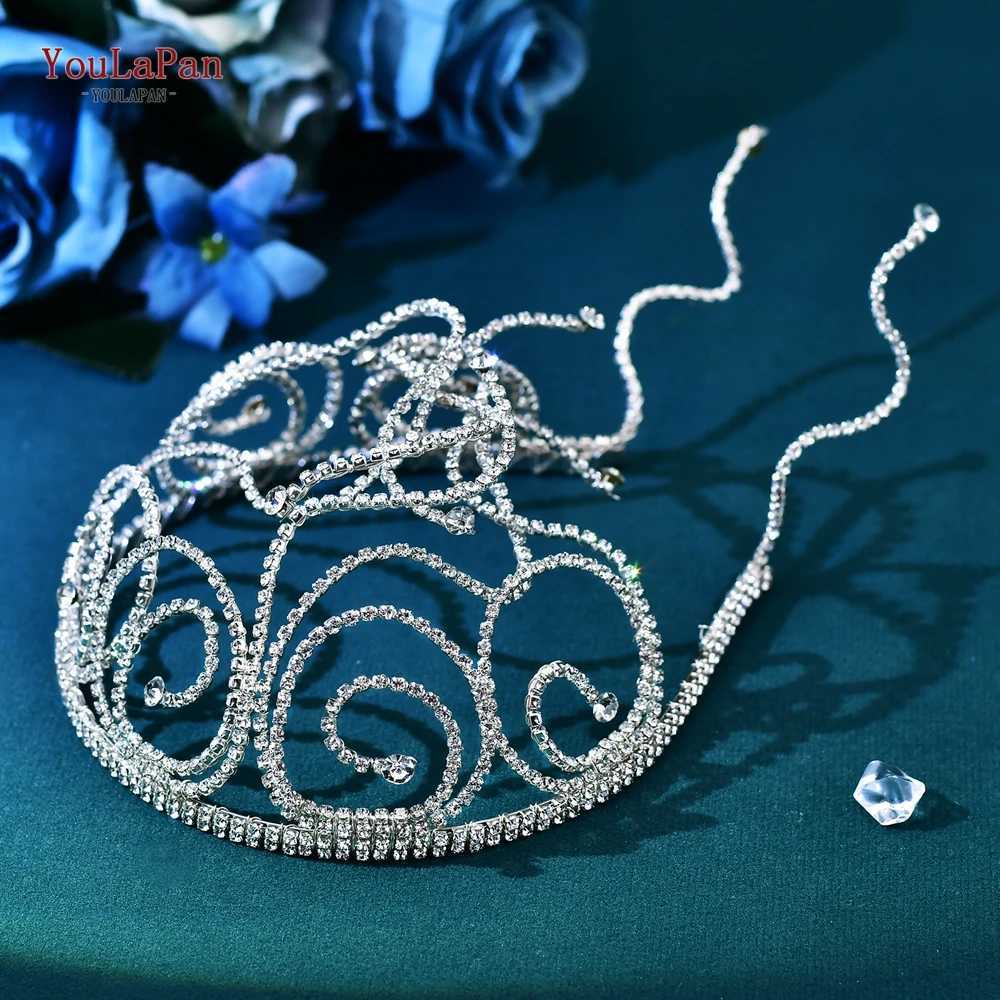 YouLaPan Rhinestone Chain Headband Bridal Wedding Hair Accessories Handmade Irregular Crystal Hair Hoops Bridesmaid Gifts HP620 Z250605