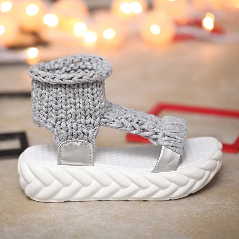 2024 er Women Platform Sandals Summer Gladiator Sandals Shoes Thick Heels Ladies White Sandalias Casual 250605