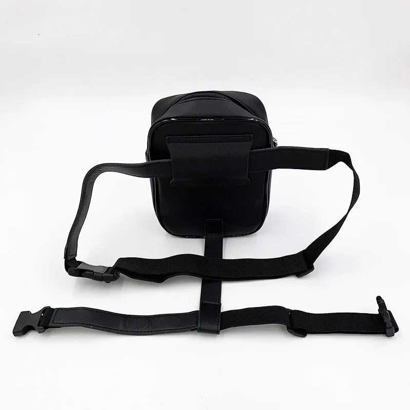 Trendy Stylish Black Women Waist Leg Belt Leather Cool Girl Bag Fanny Pack for Outdoor Hiking Motorcycle w250605