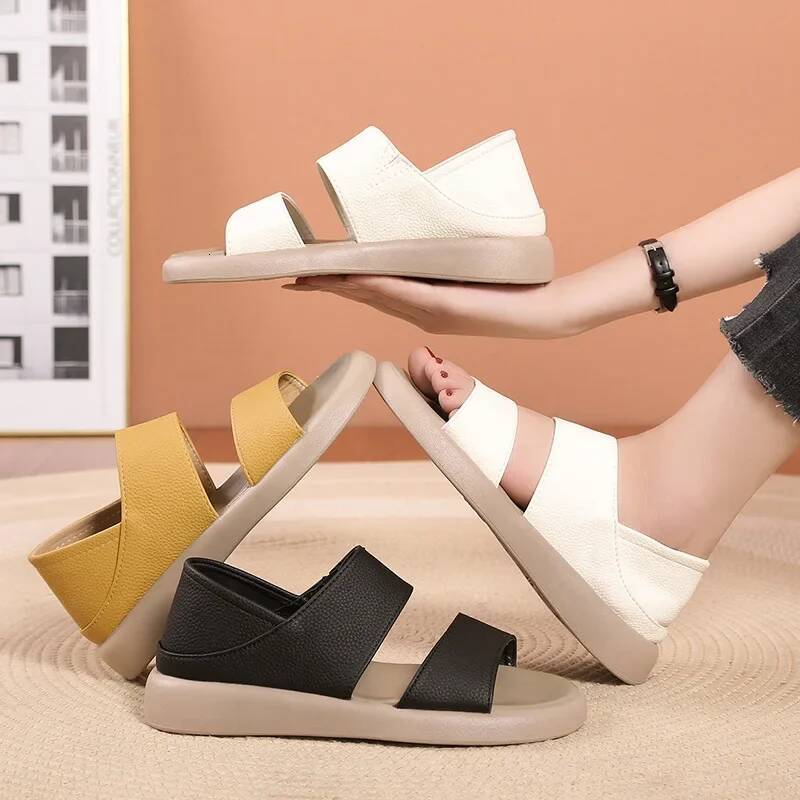 Ddmyoutdoor Summer New Fairy Style Soft Sole For Women Wearing Two Bags And Roman Beach Sandals Outdoor Shoes