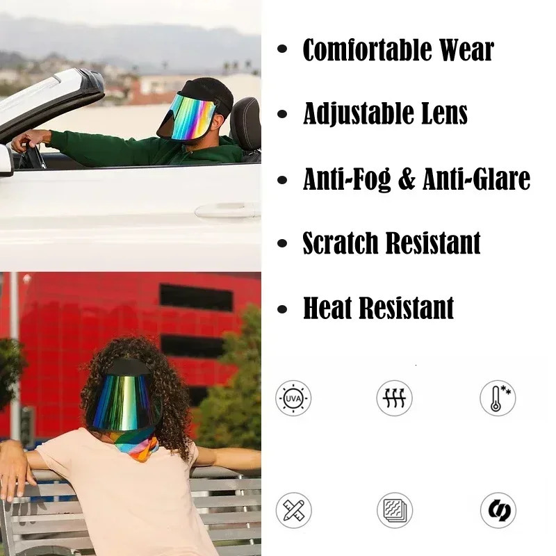 Sunshade and Eye Protection Two-in-one Sun Hats Summer Cap Full Face Shield for Ladies Men Waterproof Breath Beach Visors Hat 250603