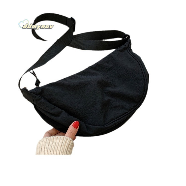 New Women's Crossbody Fashion Casual Nylon Dumpling Versatile Shoulder Trendy Lightweight Small Cloth Bag ddmynov