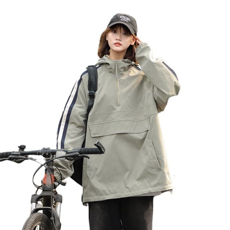 Ddmyoutdoor Spring And Autumn Waterproof Unisex Jacket Loose Fashionable Versatile American Outdoor Trend Hooded Jacket Jogging Suit