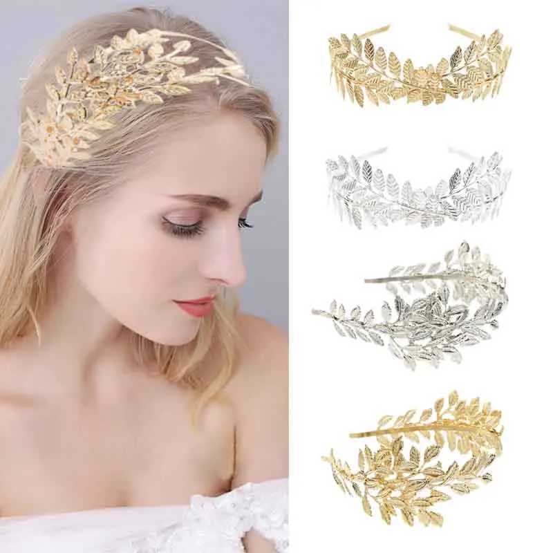 Baroque Greek Hairband Headbands Metal Crowns Tiaras for Women Bridal Wedding Engagement Hair Accessories Birthday Gift Z250605