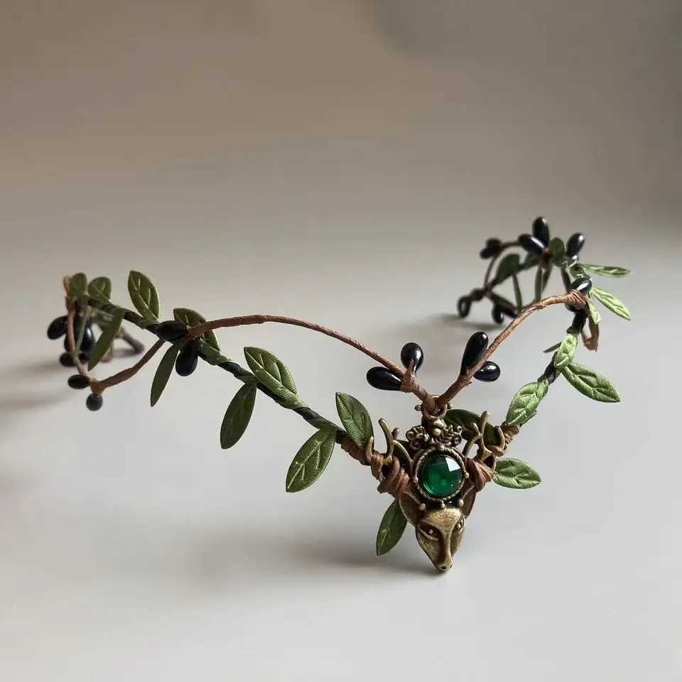 Elf Crown Minimalist Woodland Tiara Deer Antlers Elven Headpiece Festival Boho Wedding Bride Fairy Costume Circlet Renaissance Z250605
