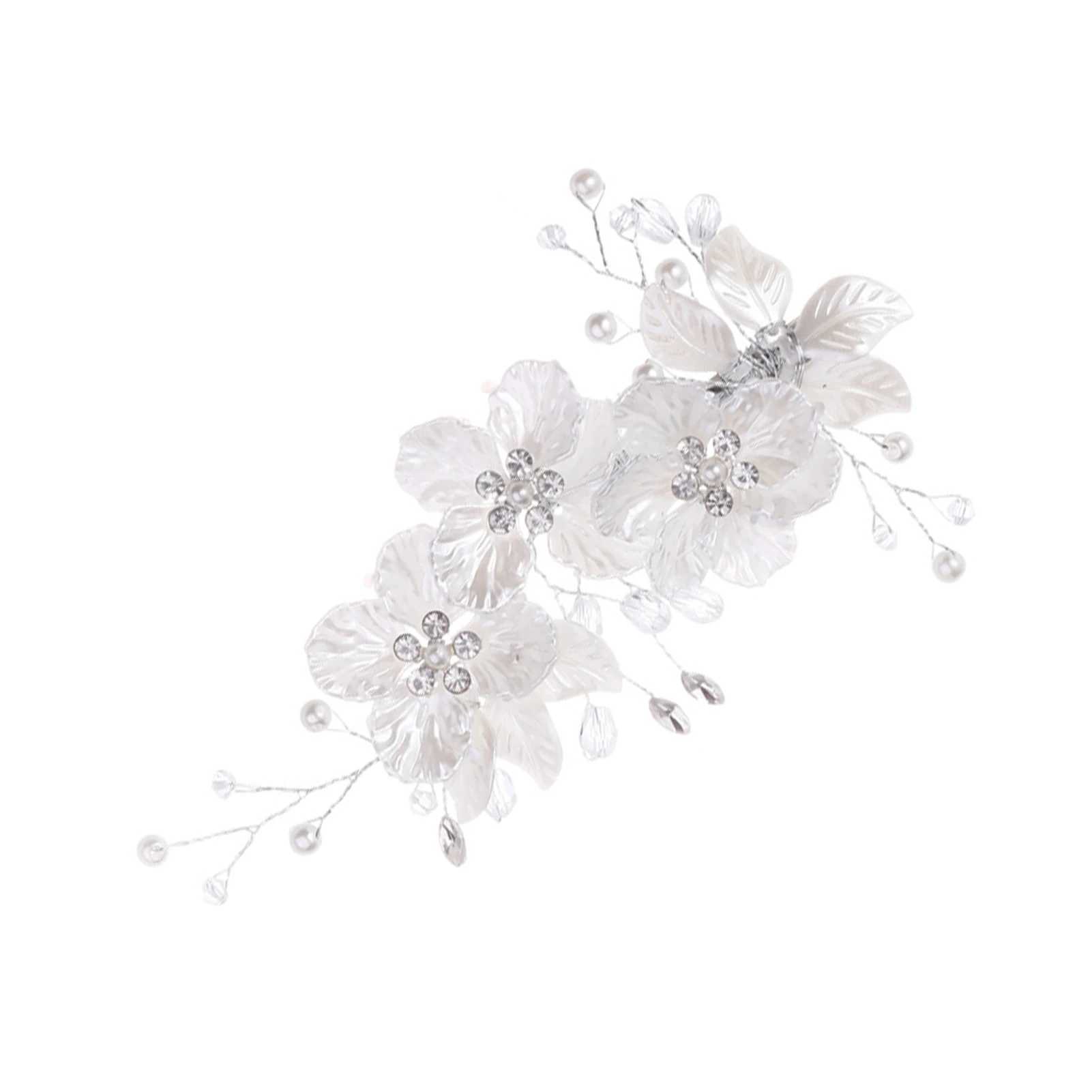 Fashion Flower Hairpins and Side Clips for Women Girls Party Hair Styling Jewelry Pearl Hair Pins Headpieces Bride Wedding Headdress Z250605