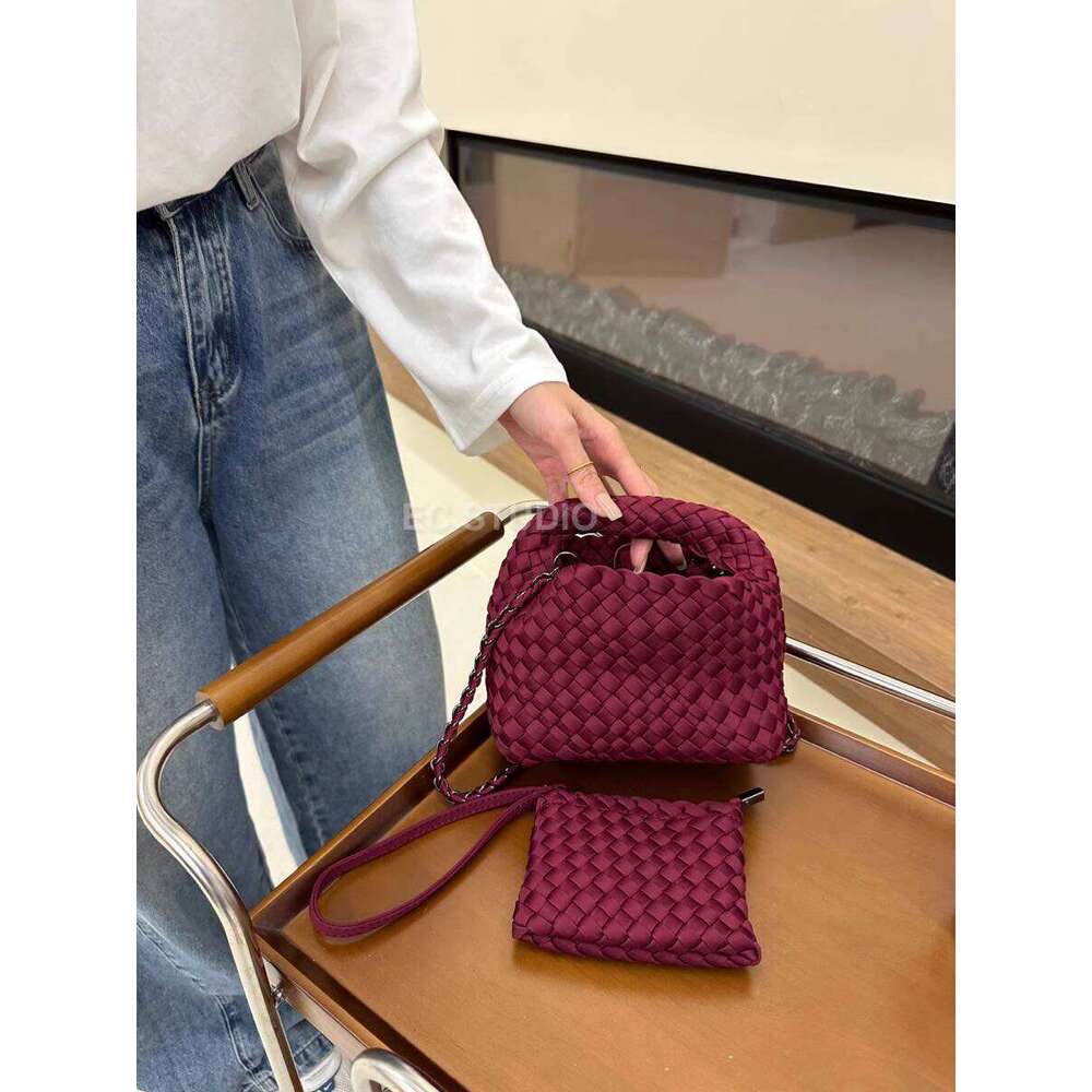 Nylon Fabric Niche Design Handwoven Mini Tote High end Basket Chain Crossbody Bag