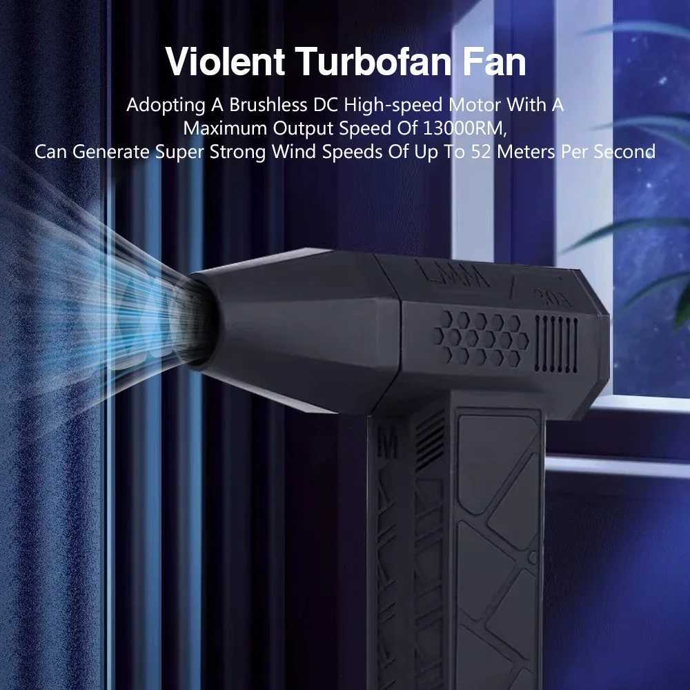 New X3 Violent Blower Mini Turbo Jet Fan Handheld Brushless Motor 130000 RPM Wind Speed 52m/s industrial Duct Fan R250606