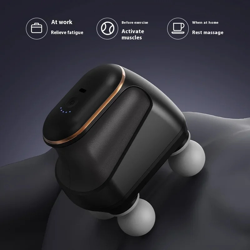 Portable Fascia Gun Muscle Massager Gun Four-head High Frequency Neck Shoulder Waist Massage Machine Professional Fascia Massage 250605