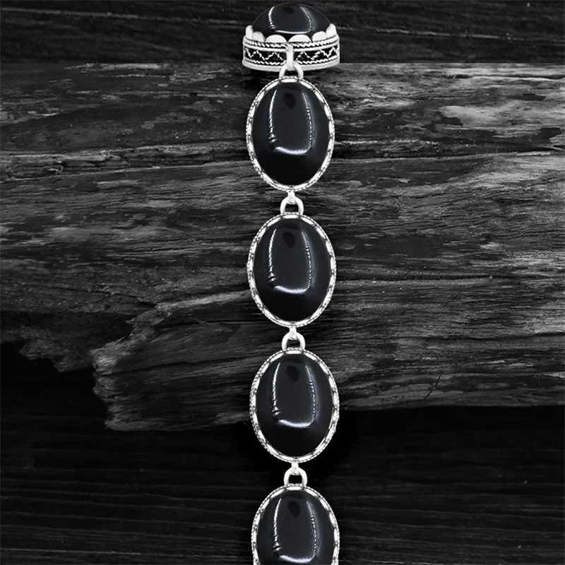 5 Colors Oval Synthetic Turquoise Bracelets For Women Flower Bead Antique Silver Plated Fashion Jewelry TB291 W250606