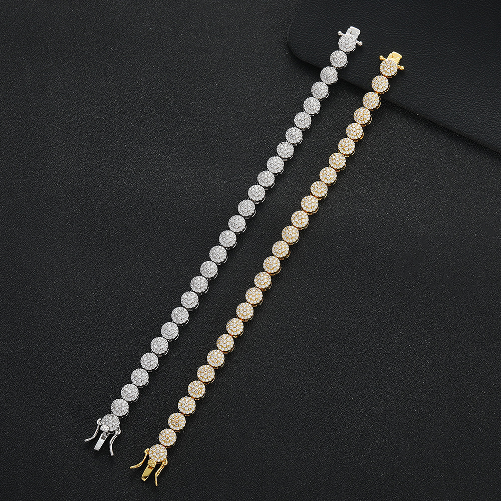 New In 5-7mm Sparkly Diamond Tennis Bracelets For Men And Women Mixed Round Bling Cz Stones Cubic Zircon Bangle Bracelet Chainla Pulseiras Bijoux Hip 