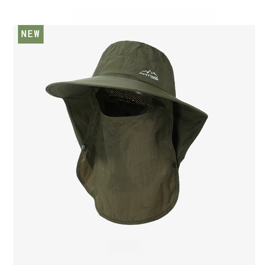 Summer New Quick-Dry Waterproof Face Mask Shawl Unisex Outdoor Protection Hiking Sun Hat