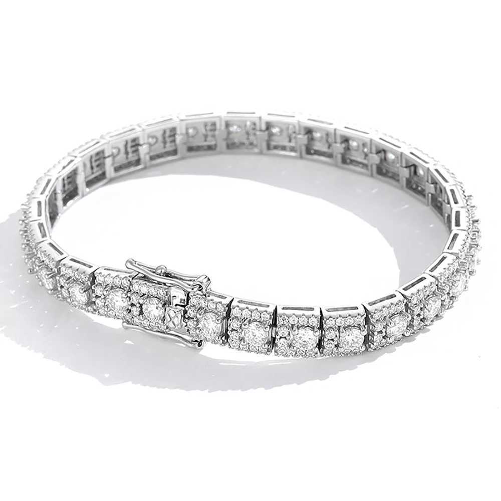 IGOTOS Luxury Full Moissanite Tennis Bracelet 3mm D VVS 925 Sterling Silver Women Engagement Wedding Diamond Bracelets Jewelry W250606