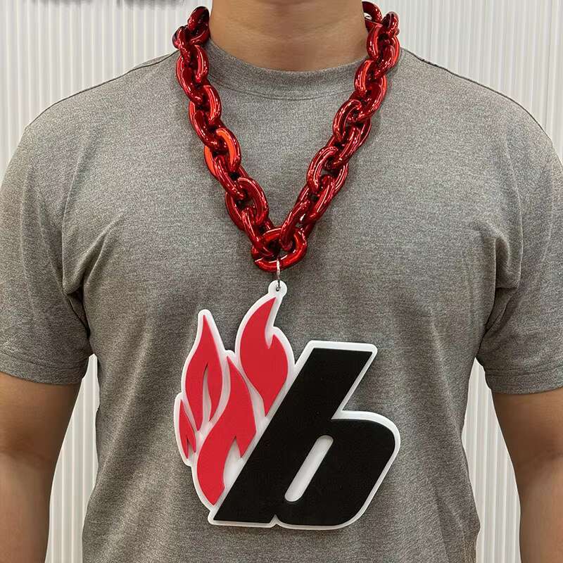 Fan Chain Baseball Ice Hockey Football Club Oversized Foam Necklace 3D EVA Team Big Chain With
