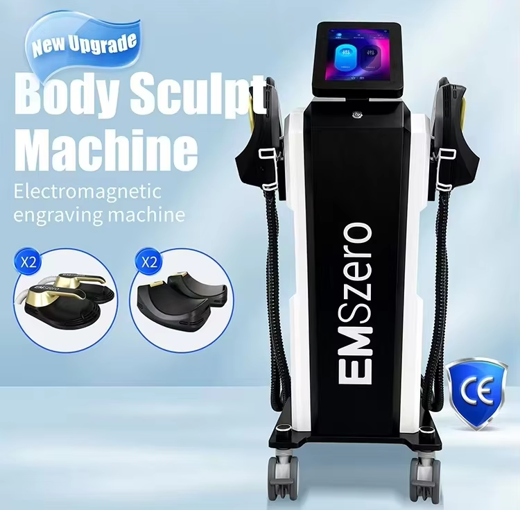New Ems Rf 4 Handles Muscle Training Ems Muscle Stimulator Body Slimming Fat Burning Ems Sculpt Slimming Shape Body Build Muscle Fat Burn Body Contour