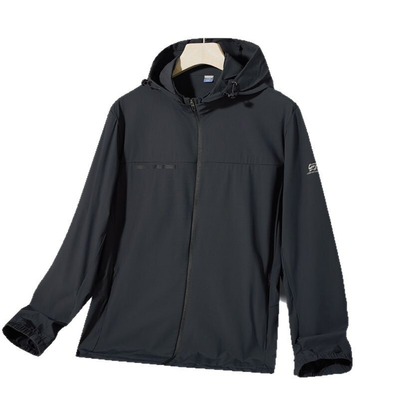 Ddmyoutdoor New Outdoor Sun Protection Clothing For Men Made Of Raw Silk And Ice Silk Women Standing Collar Detachable Hat Outerwear Sports Jogging Su