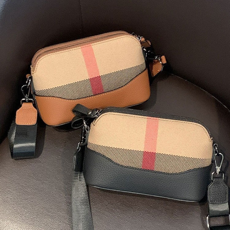 Free Shipping Crossbody Bag Women's Niche Temperament Handbag Popular Item, Contrasting Color Large Capacity Fashionable Shoulder Bag Shopping Ha