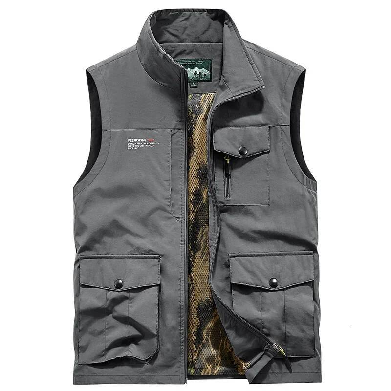 Ddmyoutdoor Mens Outdoor Multi Pocket Hiking Summer New Camping Photography Tactical Cargo Vest Fishing Waistcoat Jogging Suit