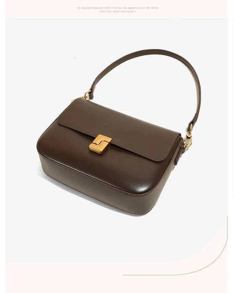 Designer Bags 2025 Women's Cowhide Small Fashion Square Female Cow Genuine Leather Crossbody Bag Ladies Commuting Flap Box Retro Handbags Lady Lu