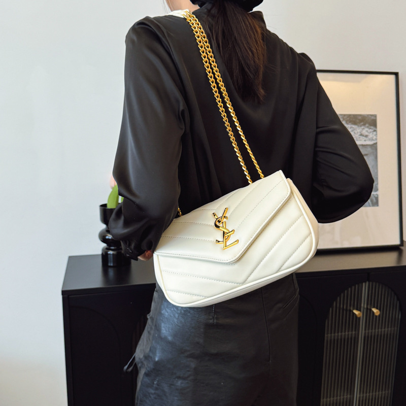 Designer bag free shipping 2025 new fashionable temperament light luxury high-end texture single shoulder crossbody bag for womens