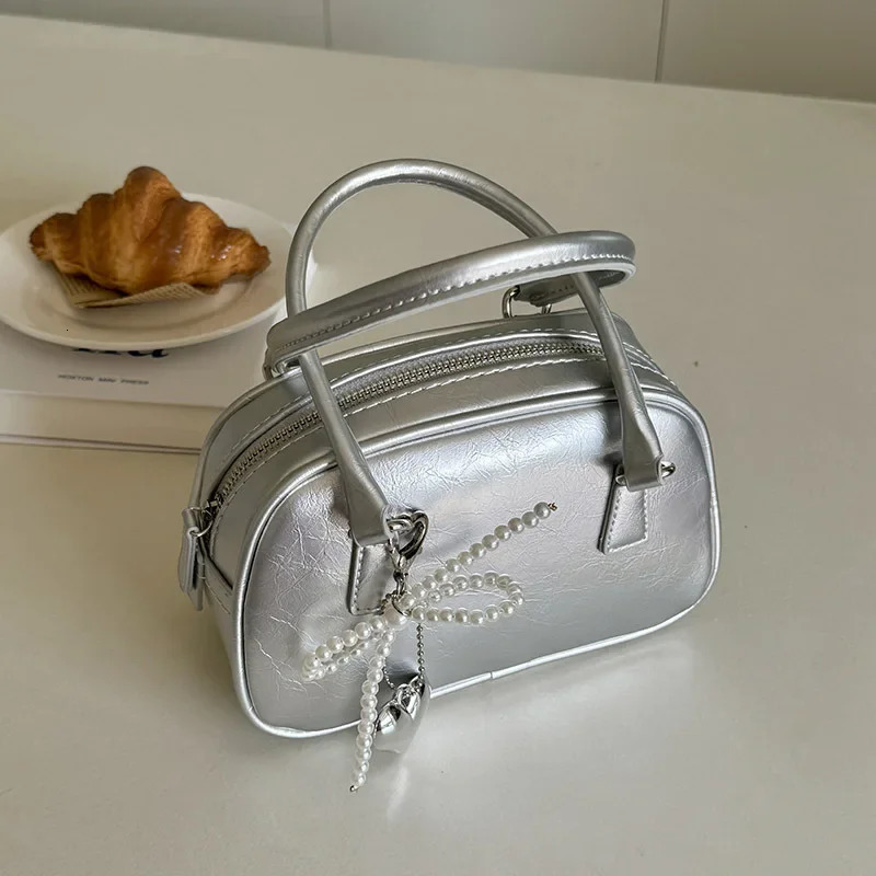 South korea Portable Square Sling Bag Women Exquisite All-Match Cross-body Bowling Bag Small Bag Handbags Purses 250605