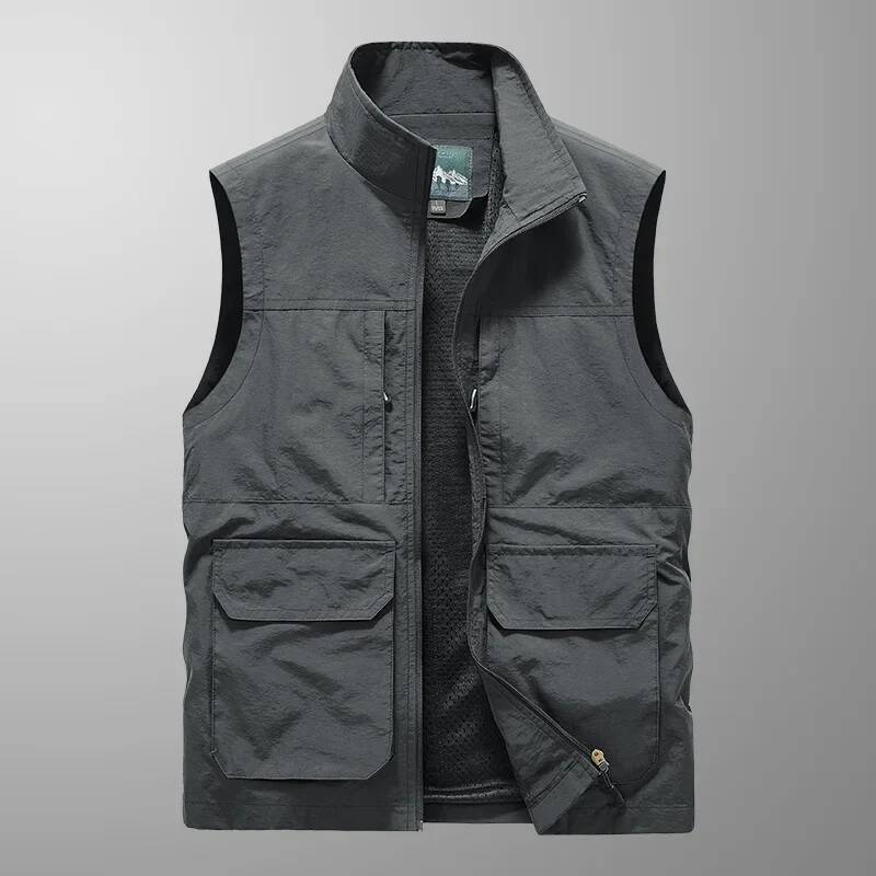 Ddmyoutdoor Men Summer Outdoor Work Safari Fishing Travel Photo Hiking Vest With Pockets Gym Jogging Running Sport Sleeveless Mesh Waistcoat Jogging S