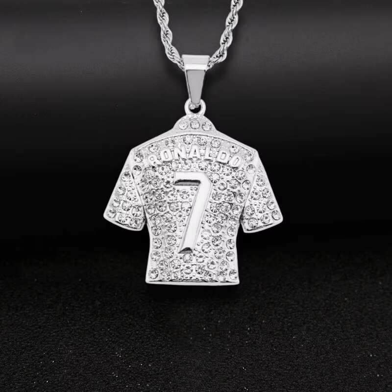 High Quality Jewelry Jersey Pendant Necklace Personality Hip Hop Pendant Individuality Jewelry for Men