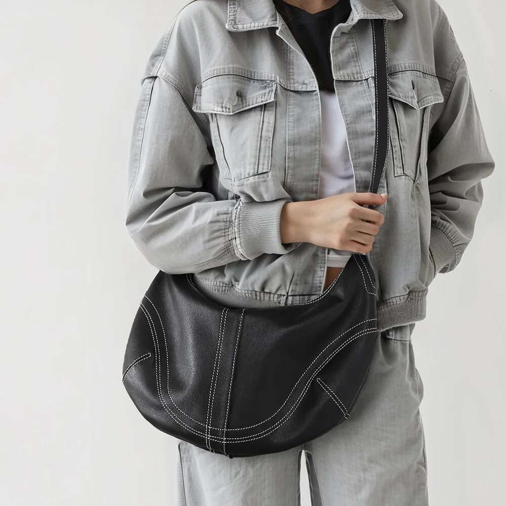 Unveiling The Latest Leather - Large Capacity, Soft Genuine Cowhide Shoulder/ Crossbody Bags In Vintage Charm