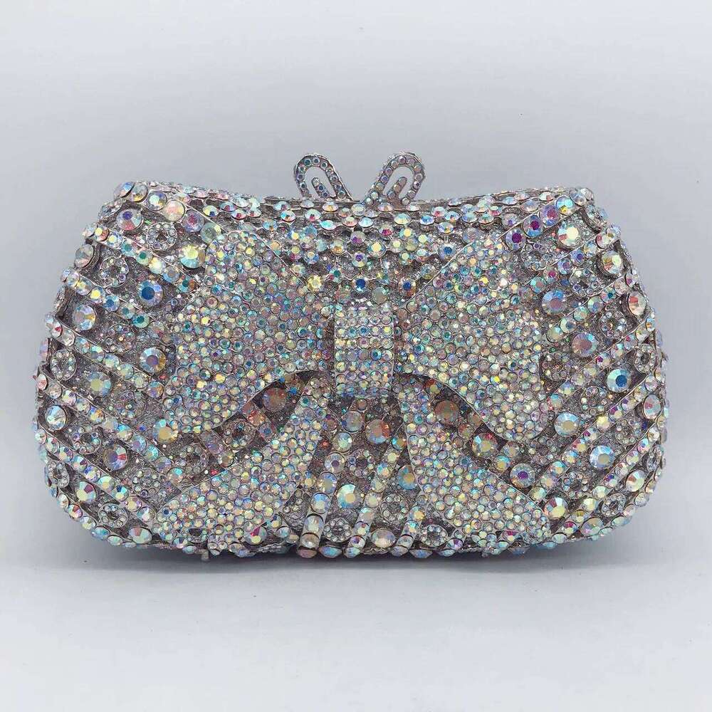 Dia with Crystal Day Clutch Lady Wallet Banquet Wedding Purse lady Casual Chain Cross body Bag Shoulder Bags for Party