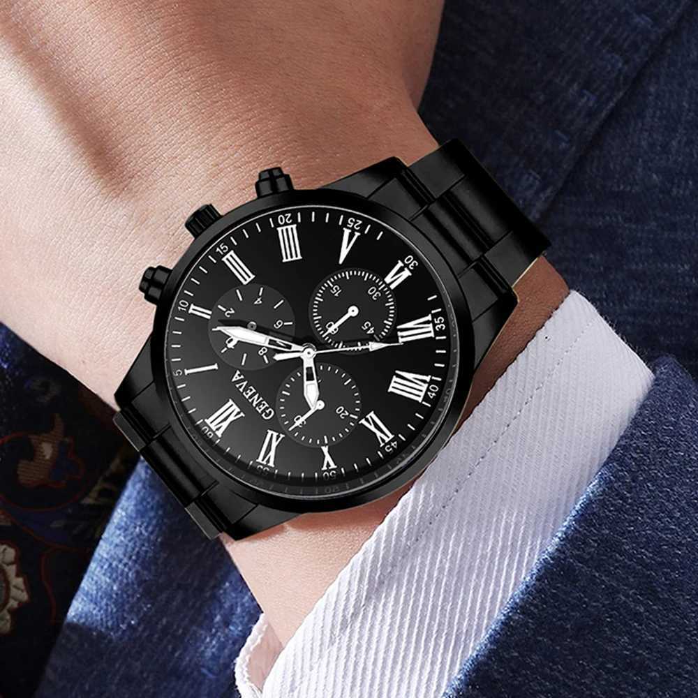 4PCS Mens Watch Set Business Trend Fashion Classic Quartz Watch Suitable for Daily Clothing Matching Perfect Holiday Gift Y250605