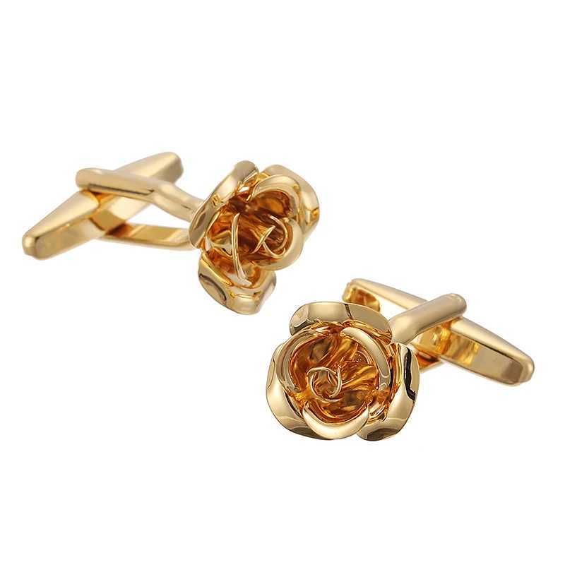 Classic Mens French Shirt Cufflinks Colorful Love Rose Blocks Cuff Buttons Business Suit Accessories Jewelry Gifts W250606