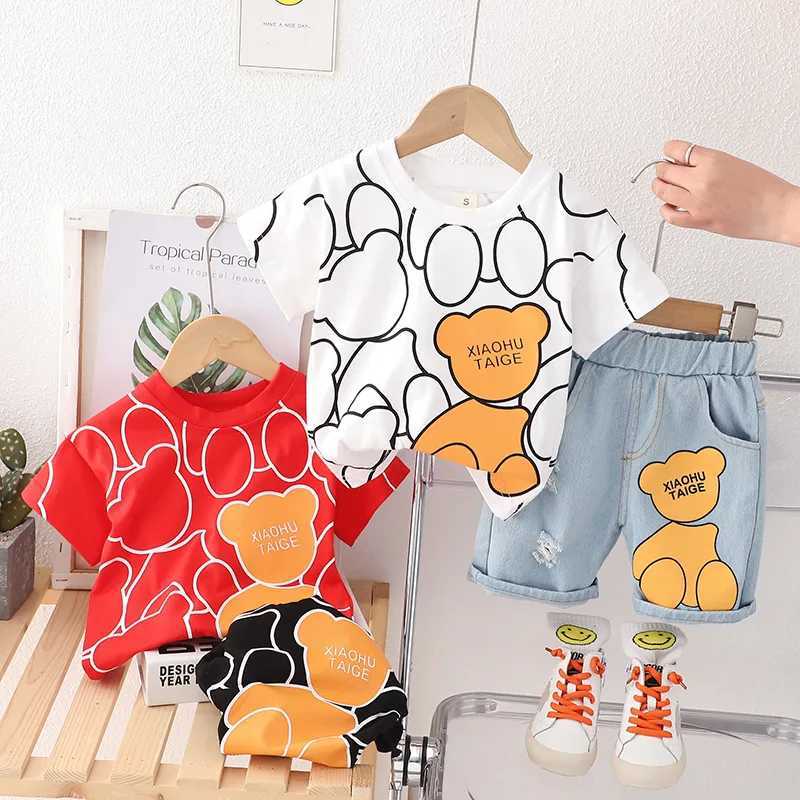 New Baby Boys Clothes Suit Summer Children Boys Fashion Cartoon T-Shirt Shorts 2Pcs/Sets Toddler Casual Costume Kids Tracksuits R250606