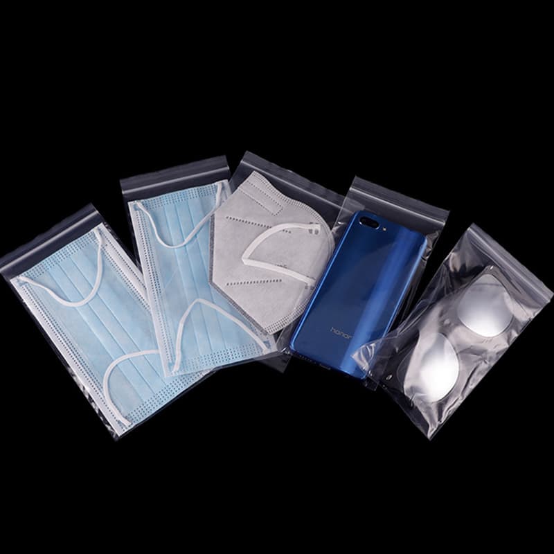 Different Sizes Plastic Zipper Zip lock Sealed self-sealing Bag Supermarket Food Transparent Storage Bags