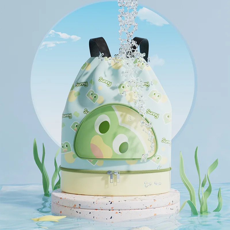 Summer Cartoon Childrens Dry And Wet Partition Bag With Shoes Compartment Swimsuit Storage Beach Shoulder Swimming 250605