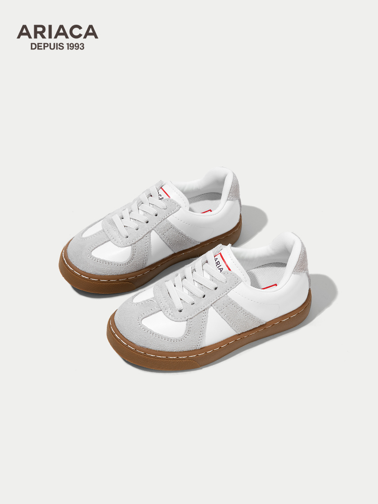 ARIACA children's shoes girls board shoes leather white shoes 2025 new spring and autumn models casual shoes children's de training shoes