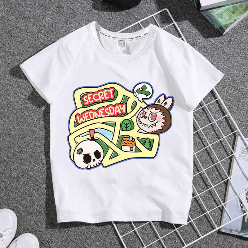 Summer Labubu Anime Merchandise Short Sleeve Unisex Two-Dimensional Trendy T-Shirt Casual Versatile Top labubus lisa