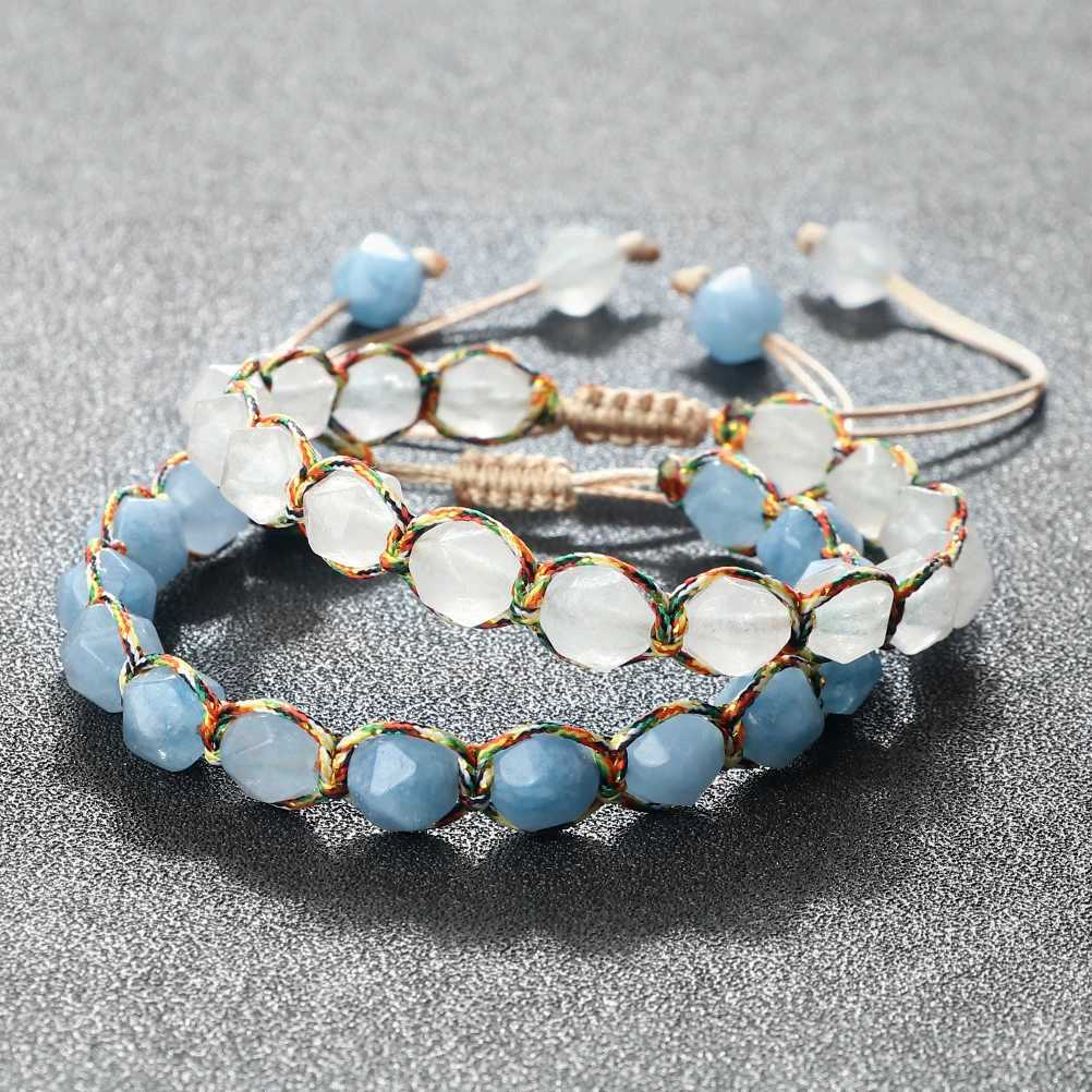 8mm Cut Surface Natural Stone Tiger Eye Stone Yellow Agate Bead Bracelet Elastic Handmade Bohemian Style Bracelets Jewelry Women W250606