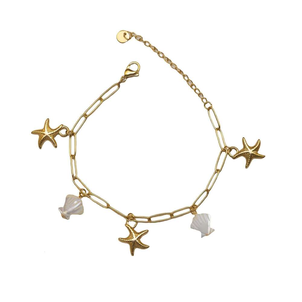 Ins Ocean Element Bracelet Starfish Shell Vacation Style Pendant Jewelry