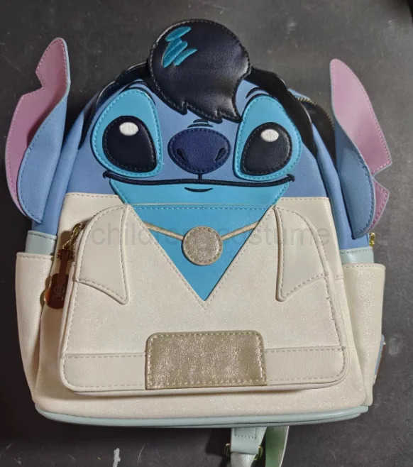 Disney Stitch Loungefly Backpack Cute Cartoon Embroidered Design Backpack Fresh And Casual Mini Backpack Womens Bag W250620