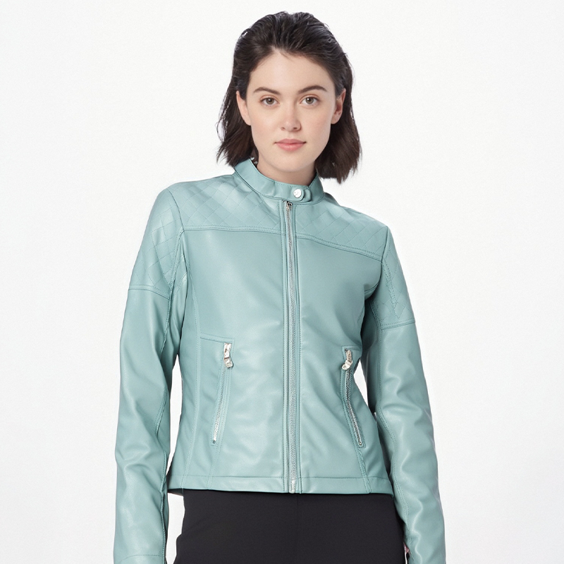 New women's leather jacket short Korean version slim fit sheep leather jacket stand up collar small jacket trendy