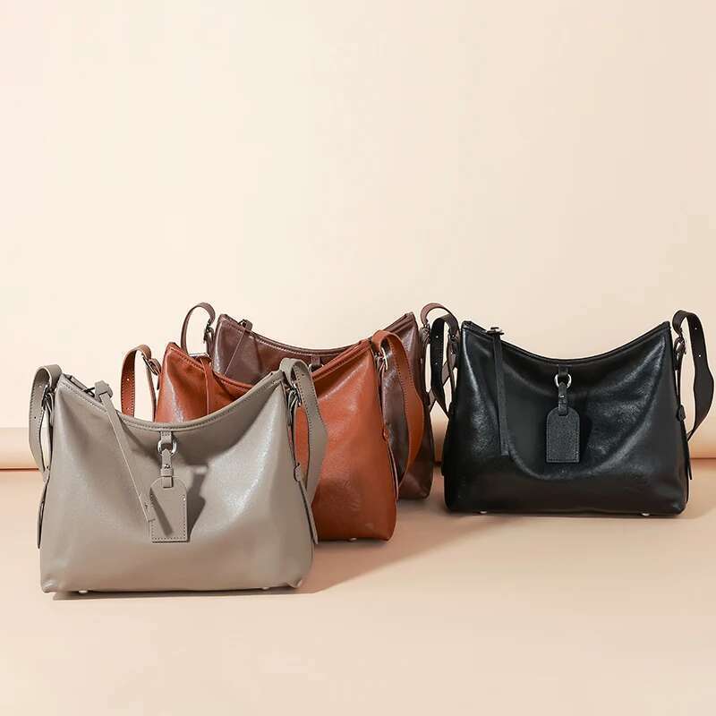 Designer Bags 2025 Women's Cow Genuine Leather Shoulder Bags Female Soft Cowhide Retro Fashion Handbags Ladies Designer Crossbody Bag Luxury Bag
