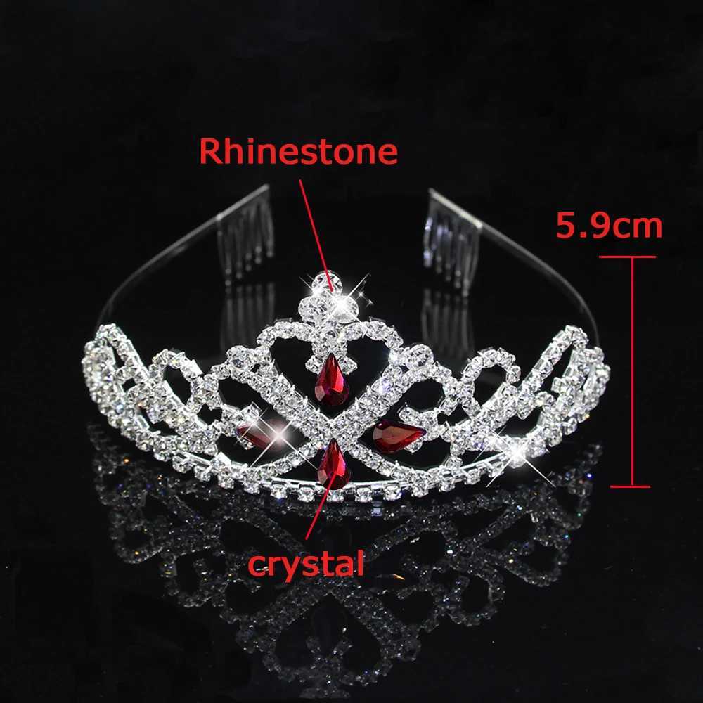 AINAMEISI New Blue Crystal Tiara Wedding Crown Headband Women Girls Rhinestone Pageant Party Bridal Hair Jewelry Accessories Z250605