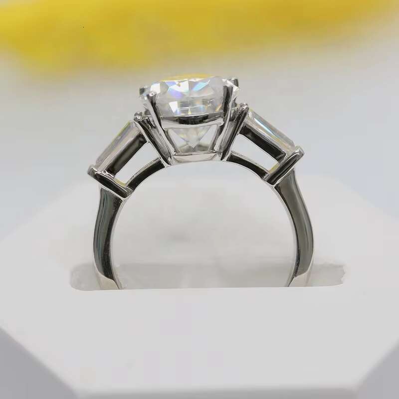 Large 5ct Fancy Cut Pear Moissanite Ring DEF VVS Sterling Silver925 Lab Diamond Engagement Wedding Ring