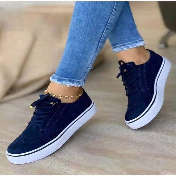 Plus Size Spring Summer New Lace Up Casual Comfortable Casual Shoes Round Toe Flat Solid Color Women S Shoes Ddmysaturn
