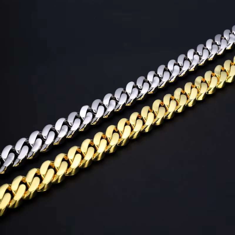 14MM Silver 925 Cuban Link Chain Iced Out VVS Moissanite Diamond Rhombus Chain Necklace Men Hiphop Necklace 2023